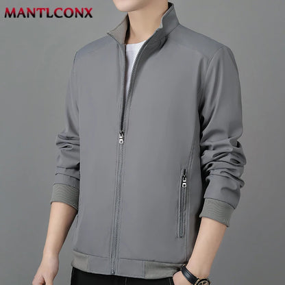 Spring Autumn Men's Jacket Thin Casual Business Jacket Men Office Dress Coat Man Social Jackets for Men Outerwear Black M-XXXL