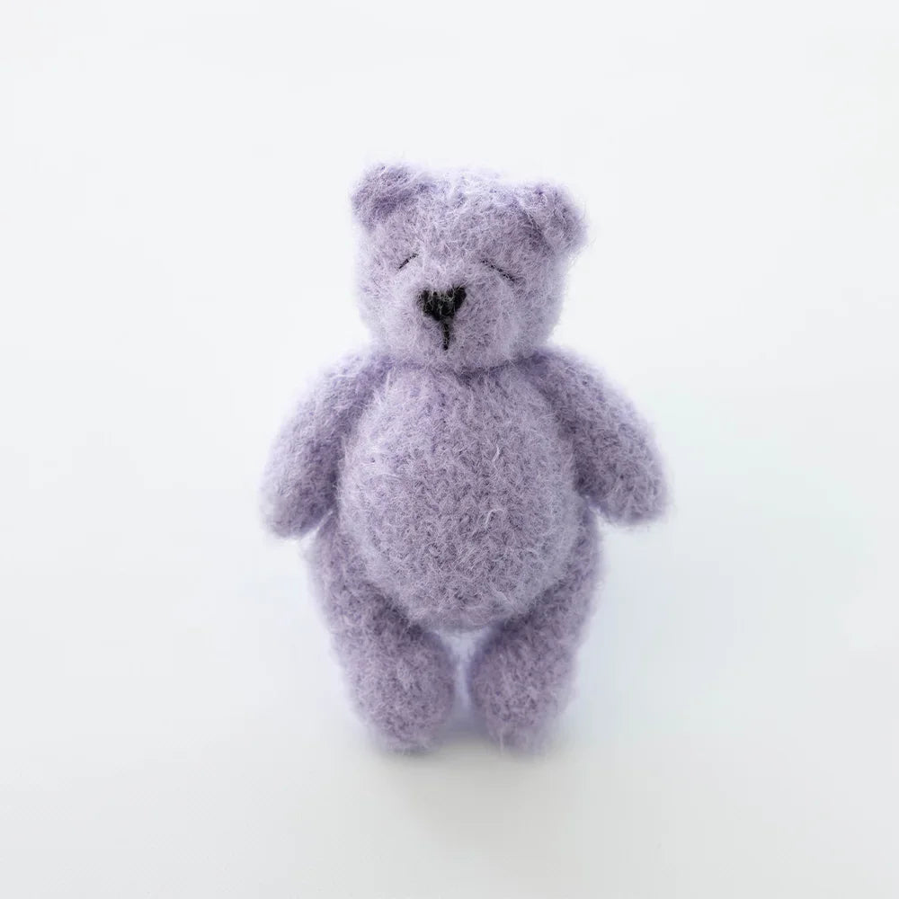 Handmade Knitted Teddy Bear Dolls Photography Toy Mohair Cute Crochet Animal Image Doll Studio Photo Shooting Props Accessories