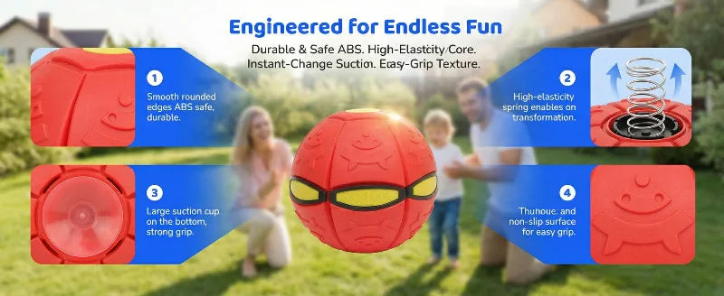 Flying UFO Throw Disc Ball – Outdoor Garden Basketball Game Toy for Kids, Flat Throw Flying Disc Fun Activity Toys