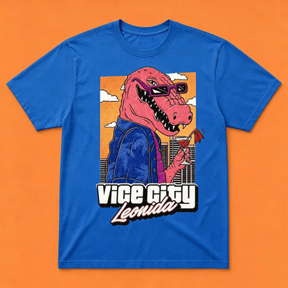 Jason Vice City Leonida Alligator Printed 2026 New T-shirt 100%Cotton Men's Women's Popular Streetwear Casual Tshirt Casual Tops