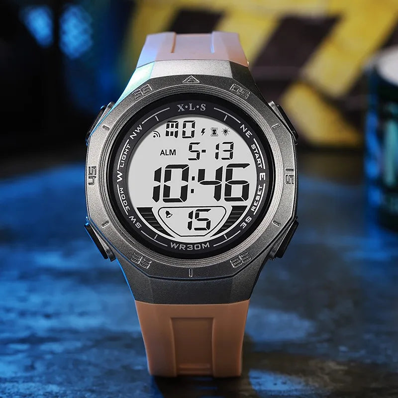 MAYZHISU Men's Sports Watch Waterproof LED Digital Wristwatches Stopwatch Alarm Clock Luminous Sport Watches for Man Teens