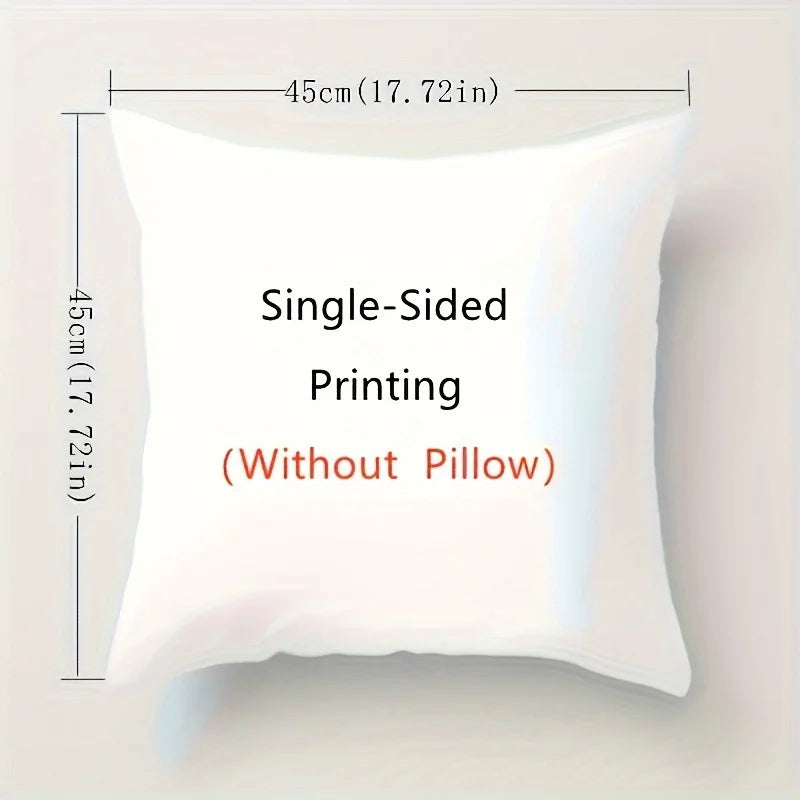 Art Horse Single-sided Printed Pillowcase, Sofa Living Room Elegant Cushion Cover, Bedroom Bedside Decorative Pillow Cover
