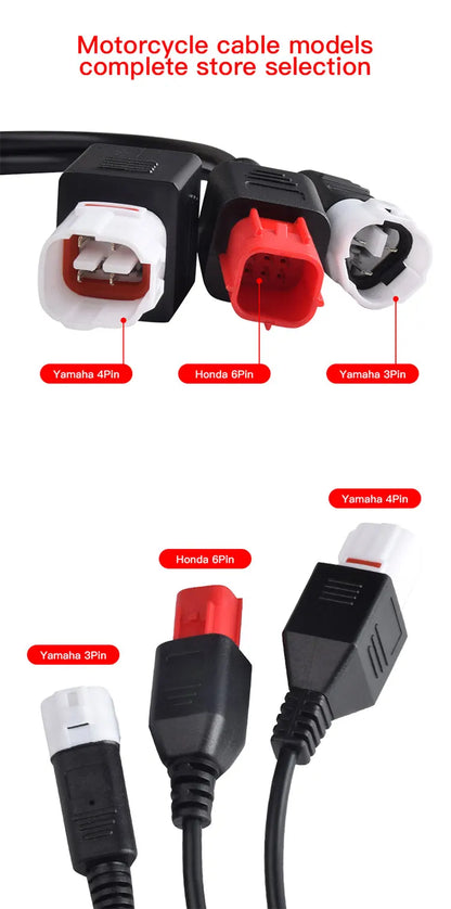 For Yamaha 3/4 /6 Pin To OBD2 Connector Motorbike OBDII Diagnostic Cable OBD Fault Code Reader Adaptor Extension Cable