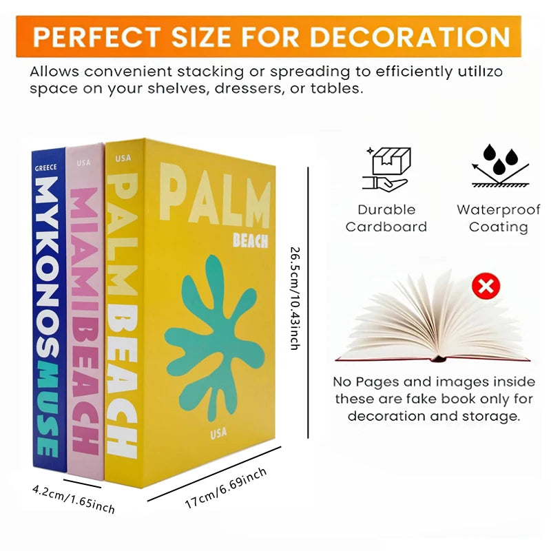 Open Luxury Fake Book Storage Box Home Decor Fashion Paris Decorative Books Interior Decoration Coffee Table Bedroom Ornaments