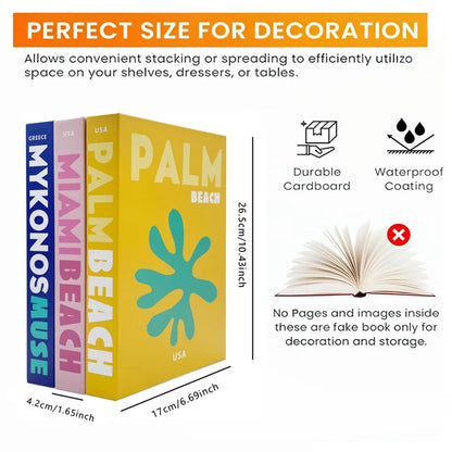 Open Luxury Fake Book Storage Box Home Decor Fashion Paris Decorative Books Interior Decoration Coffee Table Bedroom Ornaments