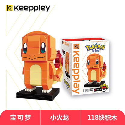 Pokemon Cartoon Pikachu Building Blocks Bulbasaur Toy Children's Assembled Model Pet Elf Kid Children Gift Compatible With Lego