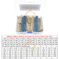 1/8W 1/4W 1/2W 1W 2W 3W 0Ω~10MΩ 1% Metal Film Resistor Resistance Assortment Kit With box