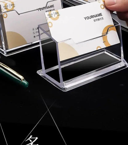 Business Card Stand Creative Transparent Acrylic Card Storage Box Business Large Capacity Card Box