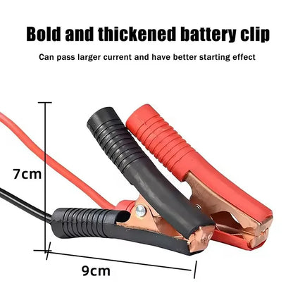 For Makita Car Battery Jump Starter Lithium Emergency Power Bank with Thickened Copper Clips with Dual USB Charging Ports