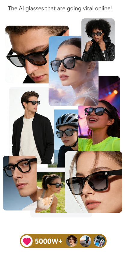 HD Camera Smart Glasses For Women Men Simultaneous Translation Eyewear Flashlight Audio And Video Recording Eyeglasses Music
