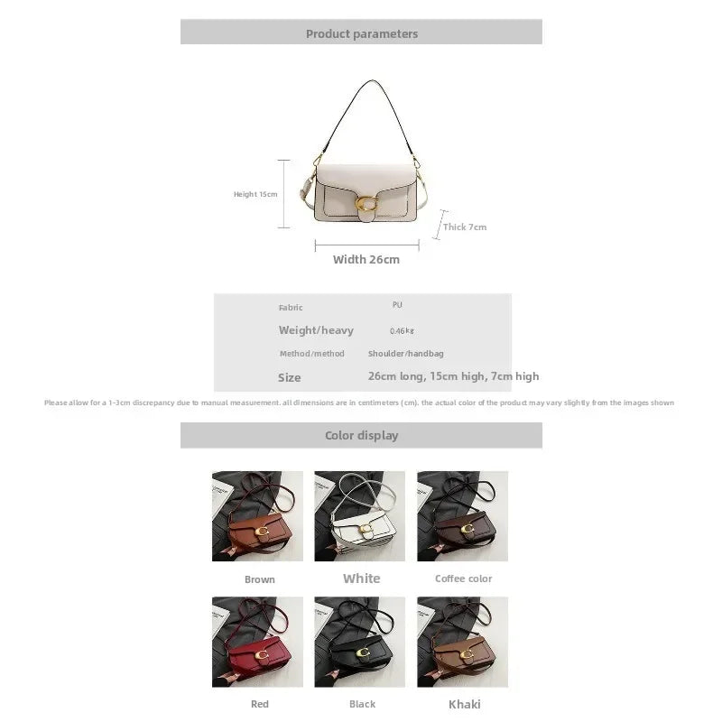 2026 New Niche Solid Color Small Square Bag Premium Texture Simple Versatile Multi-compartment Shoulder Crossbody Bag Fashion