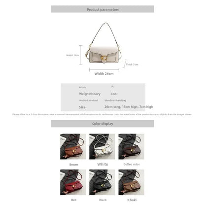 2026 New Niche Solid Color Small Square Bag Premium Texture Simple Versatile Multi-compartment Shoulder Crossbody Bag Fashion