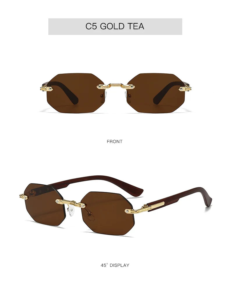 New Vintage Elliptical Sunglasses Women Men Polygon Sun Glasses Female Oval Eyewear Sunglasses for Male Female Eyeglasses