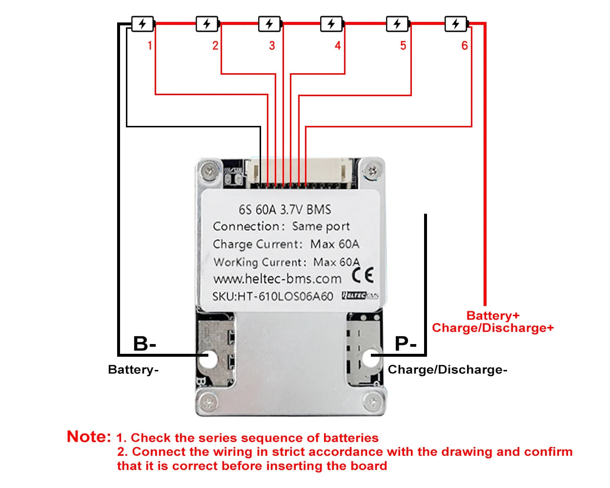 Heltec bms 10s 36v 30a 60a 6S 7S BMS 24V with balanced lithium battery protetcion board for eletronic tools/wheelchair/vehicle