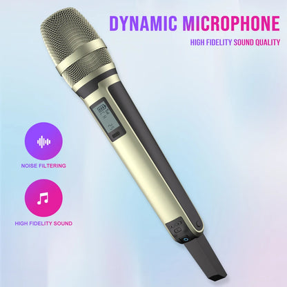 G-MARK SKM9000 Wireless Microphone Professional UHF Frequency Adjustable Metal Sheel For Paryt Show Teaching Wedding