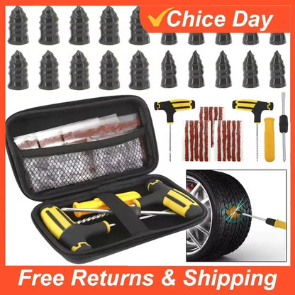 Car Tire Repair Kit with Drill Bit and Storage Bag. Motorcycle and Truck Tire Repair Tools. Quick Tire Repair Amagi