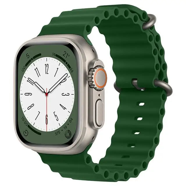 Ocean Strap for apple watch Band 44mm 40mm 45mm 41mm 49mm 46mm silicone correas bracelet iWatch series 7 5 6 3 se 8 Ultra 2 9 10