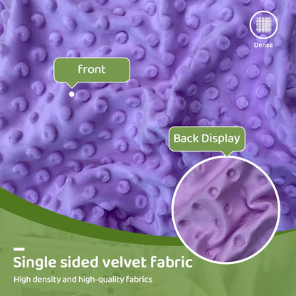 Minky Dot Fabric For Baby Comfort Blankets 1mm Pile Length Polyester Single Sided Swaddle Baby Crying Comfort Plush Fabric