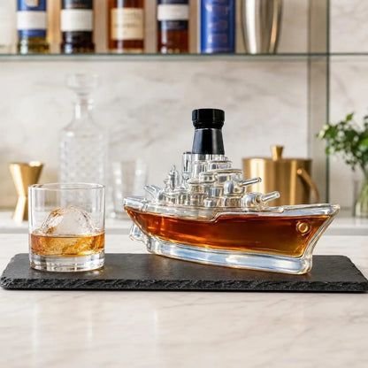Whiskey Collector Bottle Funny Bulldog Whiskey Decanter 350ml Hand Blown Glass Bottle Novelty Dog Shape Liquor Dispenser Mini