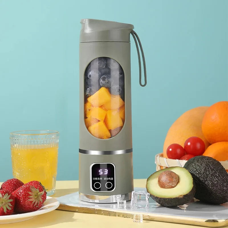 2026 NEWPortable Fruit Juicer 450ml Capacity 3 Gears USB Rechargeable Blender Ice Crusher for Shakes and Smoothies Juicer Cup