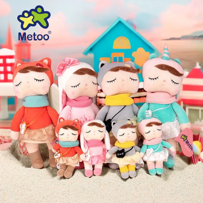 Original Metoo 33cm Angela Plush Doll Kawaii Rabbit And Cute Unicorn Fox toy Boy Girl Birthday Gift For Kids Toys