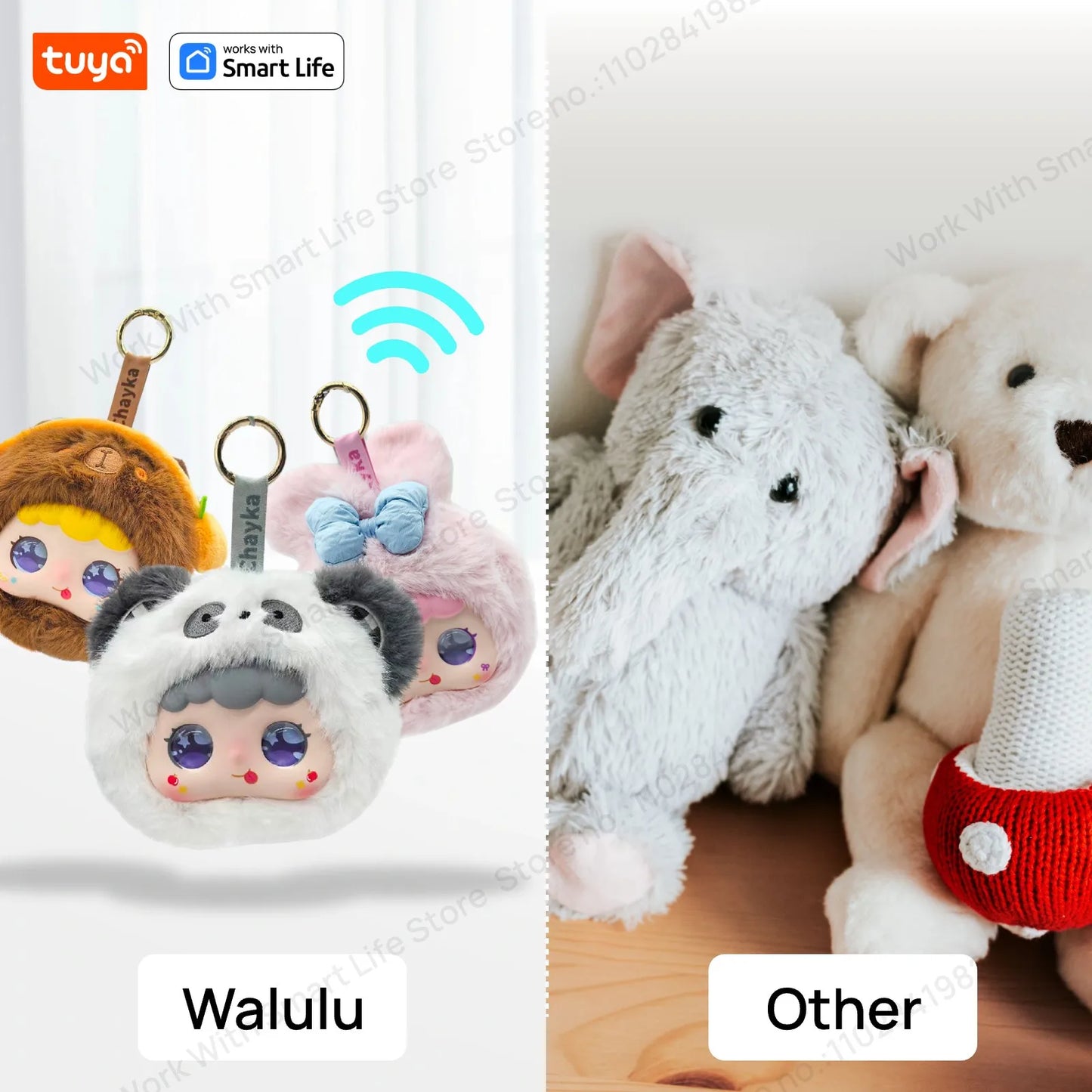 Tuya Smart  AI Plush Robot w/LED Eyes & Voice Control,Interactive Smart Toy USB Rechargeable Companion for Kids Gifts/Smart Home