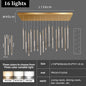 Hotel lobby LED Chandelier Luxury Villa hall Living room Crystal Chandeliers Customable High Ceilings Chandelier