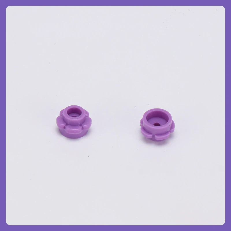 300PCS Moc bricks 24866 Round 1x1 with flower edge Compatible Building Blocks 5 petals flower parts DIY Assembles Creative Toy