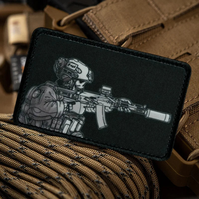Sight Line Emblem Soldier Design Morale Badge Tactical Army Patches for Clothing Military Backpack Printed Hook and Loop Sticker