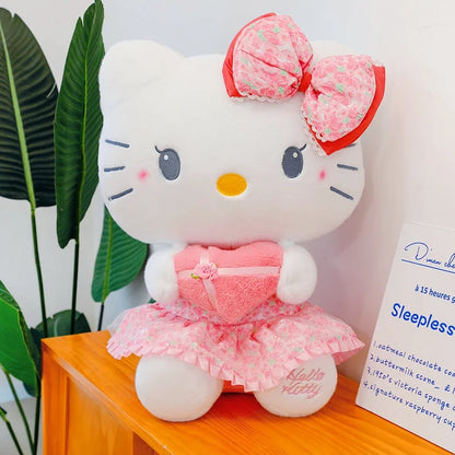60cm Sanrio Kuromi Melody Hello Kitty Plush Toy Kawaii Cartoon Big Size KT Cat Plush Doll Soft Stuffed Pillow Kids Birthday Gift
