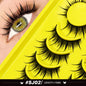 Lasvirey Cat Eye Lashes Manga Lashes Styles 3D Faux Mink Lashes Soft Cross Wispy Natural Winged End Eye Elongated Eyelash Makeup