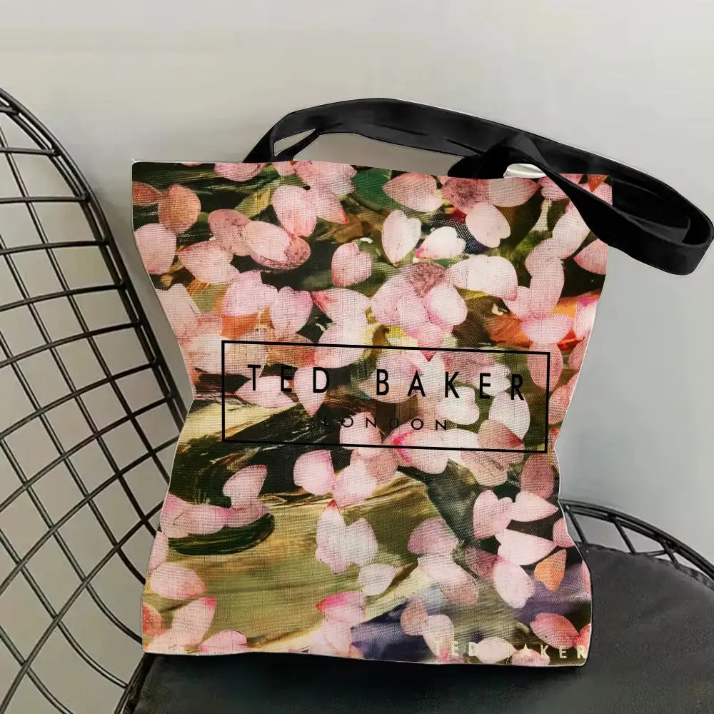 Fashion T-TED B-BAKERs Storage Bags Canvas Double-Sided Print Fashion Shoulder Tote Shopping Bag Gift Eco Handbags