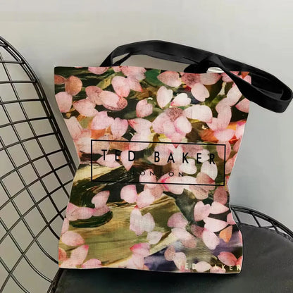 Fashion T-TED B-BAKERs Storage Bags Canvas Double-Sided Print Fashion Shoulder Tote Shopping Bag Gift Eco Handbags