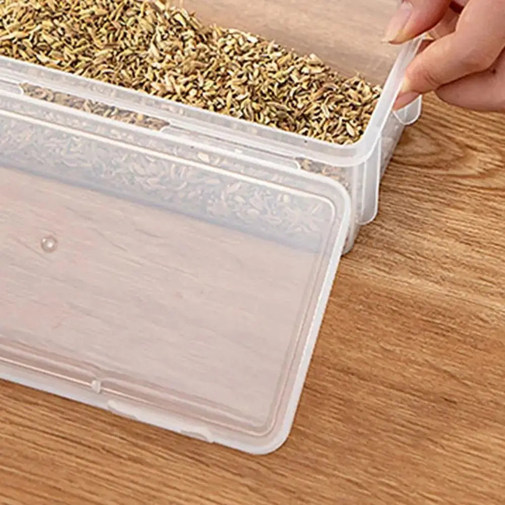 1Pcs Refrigerator Food Fresh Kitchen Storage Boxs Good Sealing Transparent Spice Container Case Visible Home Dry Fruit Jar