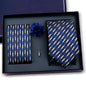 Elegant Ties For Men Classic Paisly Neck Tie Pocket Square Brooch Set With Gift Box Mens Business Wedding Suit Accessories