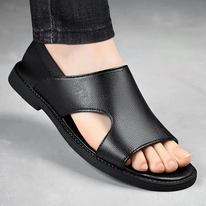 Men's Loafers Summer Hollow Out Breathable Hole Shoes Comfort Soft Casual Sandals-2020