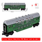 Vintage Dual Cab Train MOC Blocks, Detailed Retro Railway Locomotive, Educational DIY Toy for Train Fans, No Paper Manual