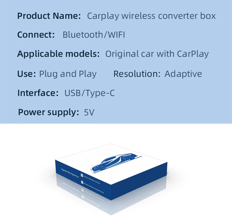 2in1 Wireless CarPlay Dongle Wireless Android Auto Adapter AI Smart Box For Car With Wired CarPlay Car Intelligent Systems