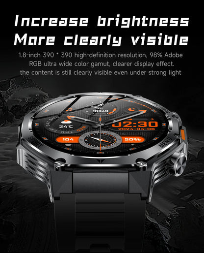 LIGE Nowy Smartwatch Męski 800 mAh Ultra Długa Żywotność Baterii Wodoodporny Zegarek Sportowy Outdoor Połączenia Bluetooth Wojskowy Smartwatch 2025