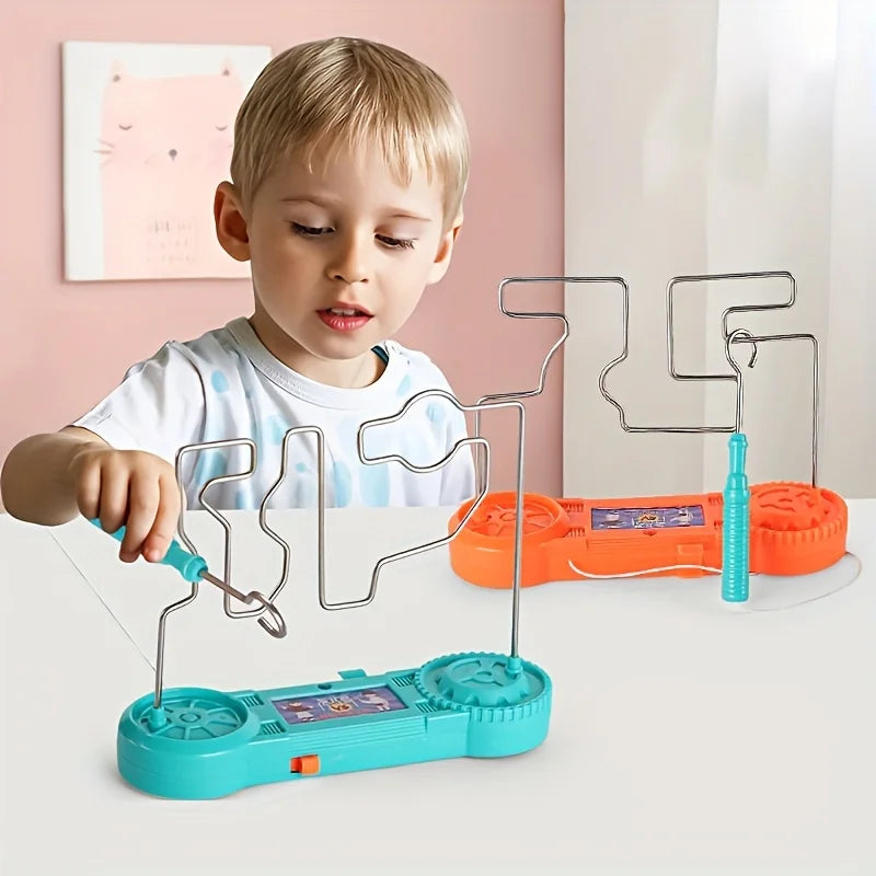 Electric Touch Maze Game, Electric Shock Toy, Brightly Colored Plastic and Metal, Competitive Touch Maze Party Fun Game