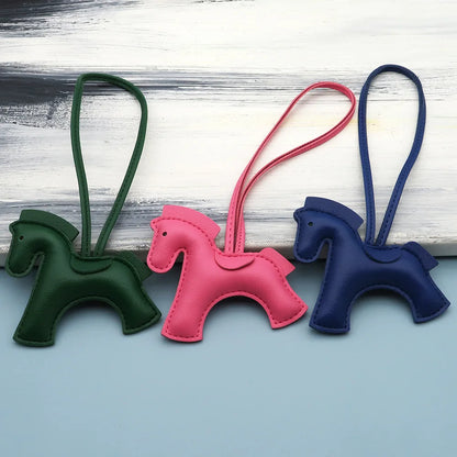 Pony Bag Charm, PU Leather Luggage & Car Pendant, Premium Versatile Travel Accessories