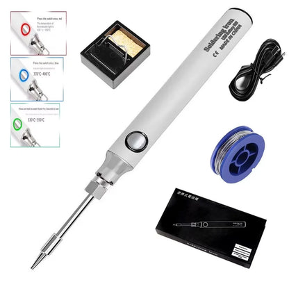 USB Soldering Iron Wireless Charging Electric Solder Iron 5V 8W Fast Charging Lithium Rechargeable Portable Repair Welding Tools