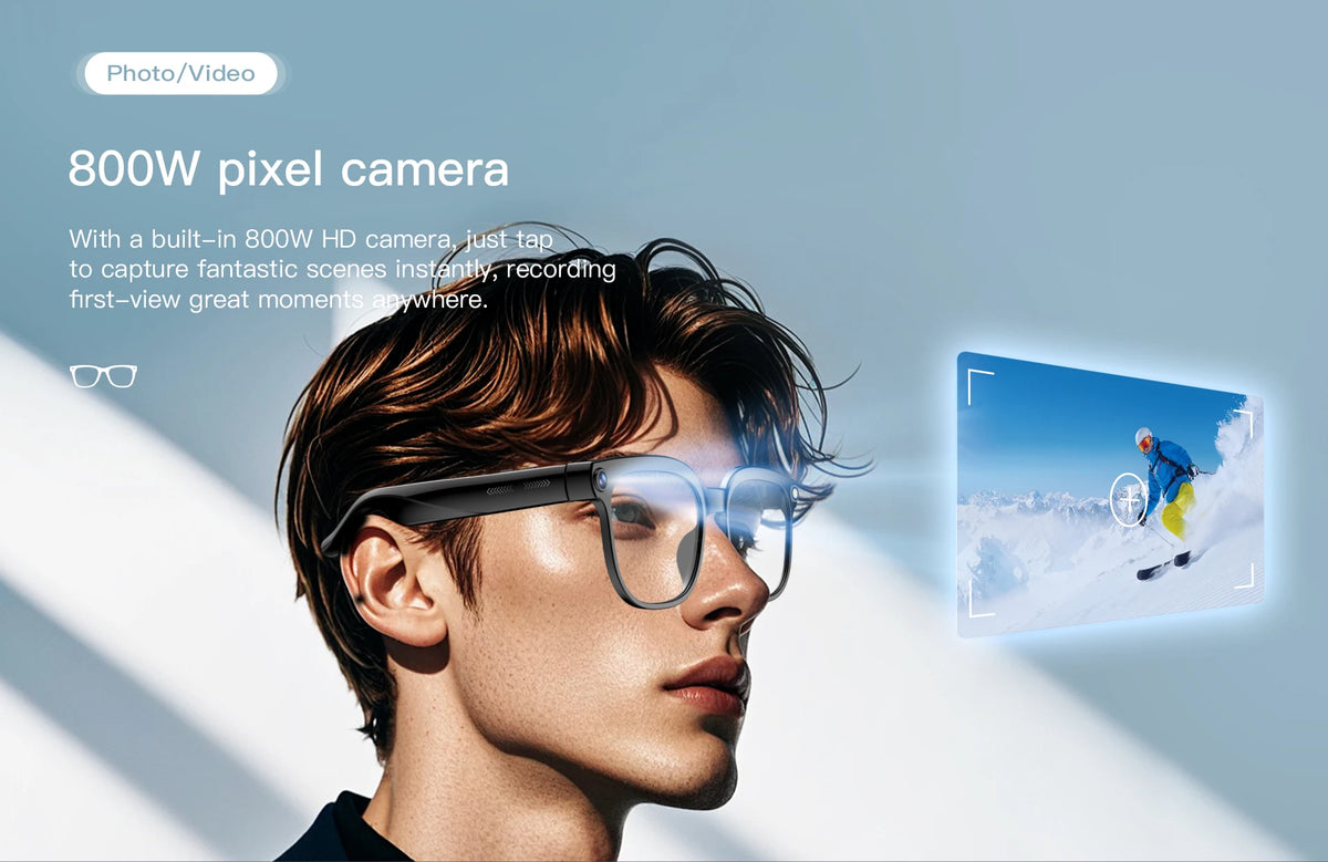 2026 New 8MP 4K Camera AI Glasses Men Photo&Video Caputure 16GB Memory 130+Translation Glasses Waterproof Smart Sunglasses Women