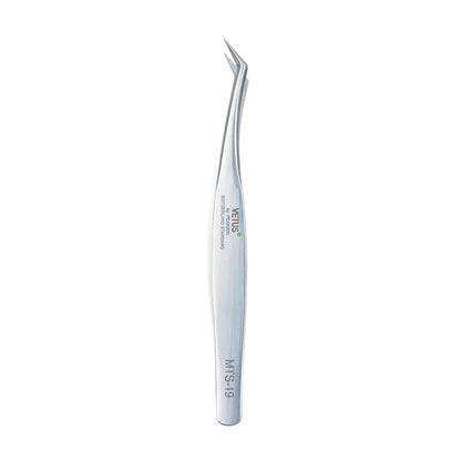 VETUS Original New MTS Series Silver Tweezers for Eyelash Extensions Stainless Steel Hyper Fine Tip Anti Static ESD Tweezers
