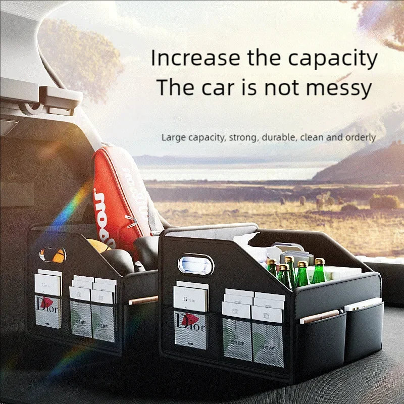 JFBONIN Car Trunk Storage Box Car Mounted Artifact Car Organizer Trunk Folding Box Inside The Car