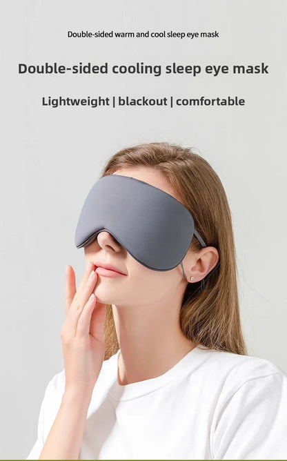 Double-sided Cool and Warm Dual-use Breathable Ice Silk Summer Eye Mask Blocks Light Without Pressing The Eyes Protects Sleep