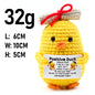 AnimalSeries Positive Energy Cute Duck Crochet Doll Handmade Knitted Decor Ornament with Encouragement Card Mini Desk Decor Gift