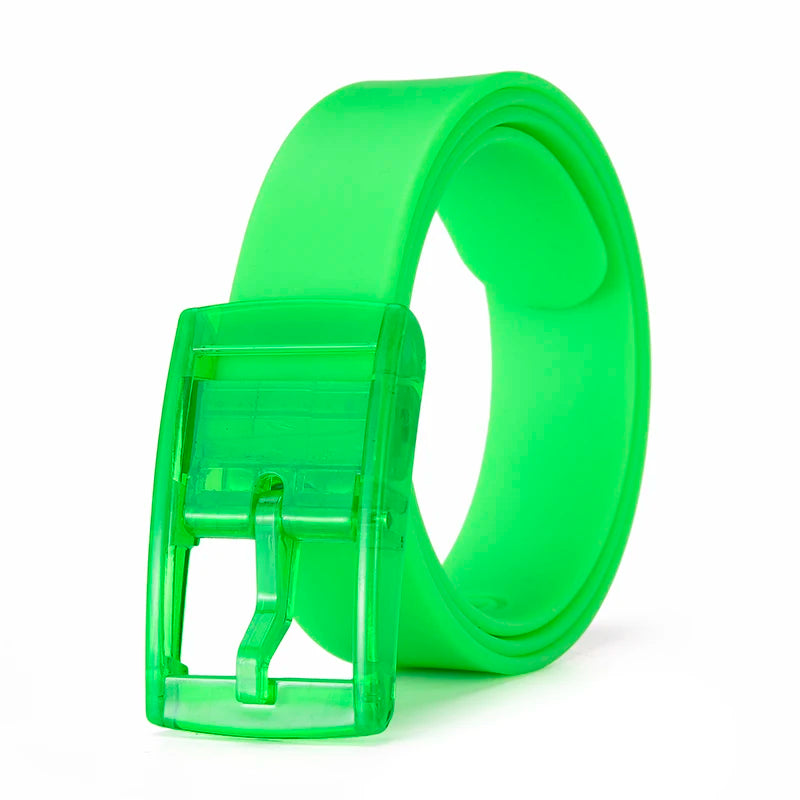 High-quality Color Candy Color Silicone Belt Fashionable And Trendy Universal Belt For Men And Women With Jeans Belt Accessories
