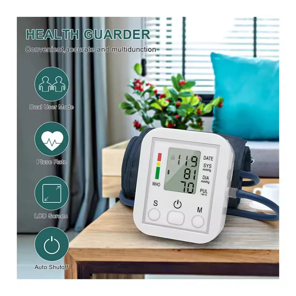 Digital Blood Pressure Monitor Or Finger Pulse Oximeter Automatic Tonometer Heart Rate Detector Household Medical Health Monitor