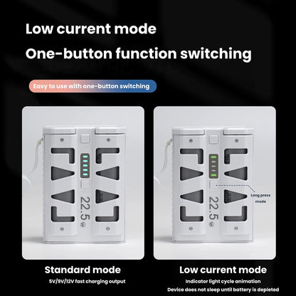 2x 21700 Power Bank Box DIY Kit 22.5W Fast Charging Dual Mode Battery Case One-Click Battery Swap Phone Charging Not Batteries